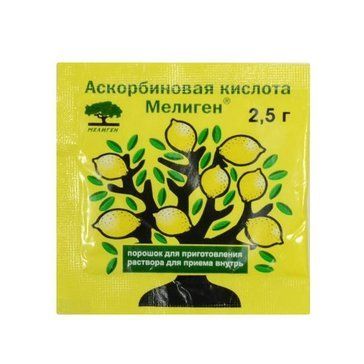 Аскорбиновая кислота Мелиген порошок 2,5 г, 1 шт