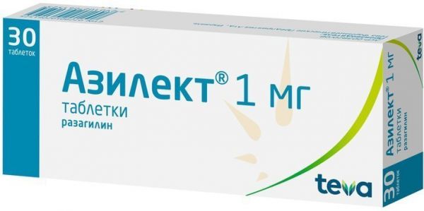 Азилект таб 1мг 30 шт