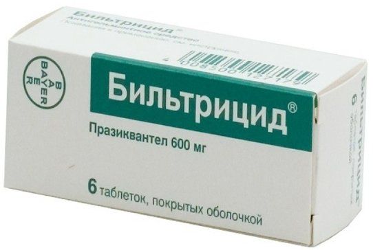 Бильтрицид таб п/об пленочной 600мг 6 шт