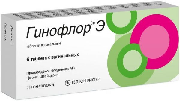 Гинофлор Э таб вагин 6 шт
