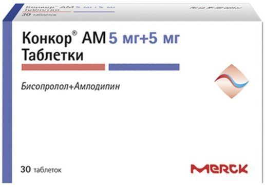 Конкор ам таб 5мг+5мг 30 шт