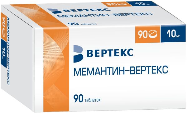 Мемантин таб п/об пленочной 10мг 90 шт вертекс