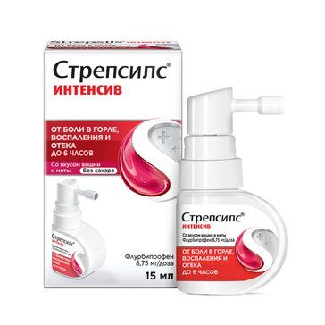 Стрепсилс Интенсив спрей для местного применения дозированный 15 мл