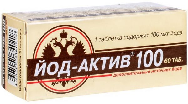 Йод-Актив таб 100мкг 025г 60 шт