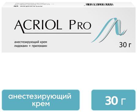 Акриол Про для обезболивания кожи при уколах, 25%+25% крем 30 г