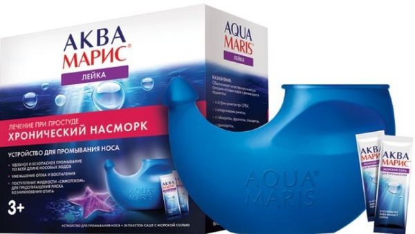 Аква Марис Устройство для промывания носа 330 мл + морская соль пак 30 шт Аква Марис Устройство для промывания носа 330 мл + морская соль пак 30 шт