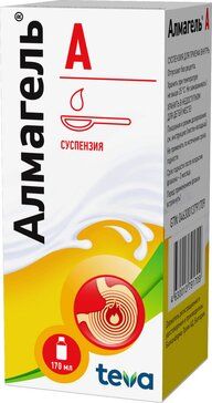 Алмагель А суспензия для приема внутрь, 170 мл Алмагель А суспензия для приема внутрь, 170 мл