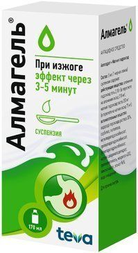 Алмагель суспензия для приема внутрь, 170 мл Алмагель суспензия для приема внутрь, 170 мл