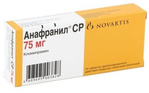 Анафранил ср таб п/об пленочной пролонг 75мг 10 шт