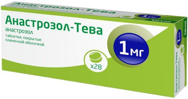 Анастрозол-Тева таб п/п/об 1мг 28 шт Анастрозол-Тева таб п/п/об 1мг 28 шт