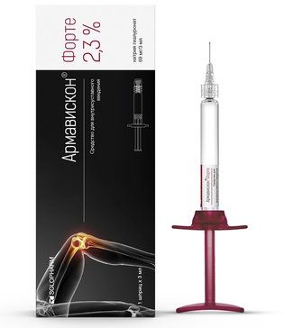 Армавискон Форте средство для внутрисуставного введения 23% 3 мл шприц 1 шт Армавискон Форте средство для внутрисуставного введения 23% 3 мл шприц 1 шт