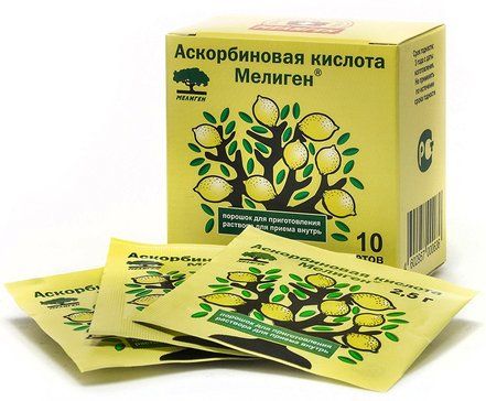 Аскорбиновая кислота Мелиген порошок пак 10 шт