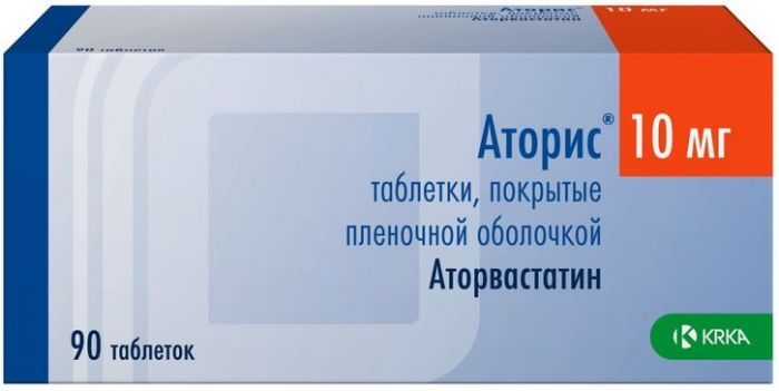 Аторис таб п/об пленочной 10мг 90 шт