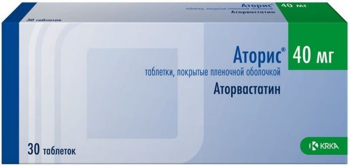 Аторис таб п/об пленочной 40мг 30 шт