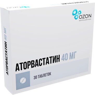 Аторвастатин таб 40 мг 30 шт