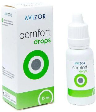 Avizor comfort drops капли увлажняющие при ношении контактных линз 15мл