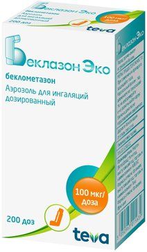 Беклазон Эко аэрозоль 100мкг/доза 200доз Беклазон Эко аэрозоль 100мкг/доза 200доз