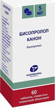 Бисопролол канон таб п/об пленочной 5мг 60 шт