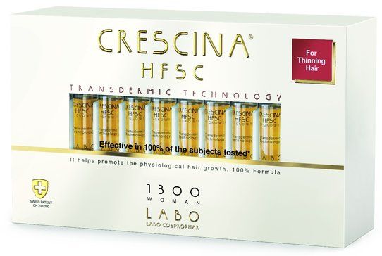 Crescina Transdermic HFSC 1300 Лосьон для роста волос для женщин, 20 ампул