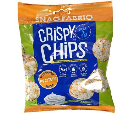 Crispy Chips Чипсы низкокалорийные Сметана с луком 50 г