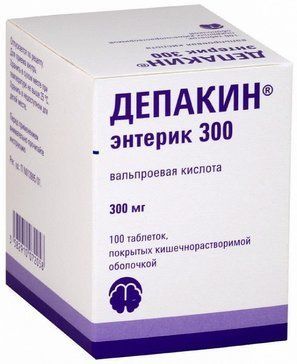 Депакин 300 энтерик таб п/об кишраств 300мг 100 шт