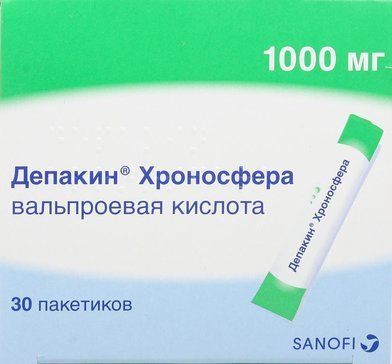 Депакин хроносфера гранулы пролонгированные 1000мг пак 30 шт