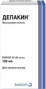 Депакин сироп 57% 150мл фл с дозиршприцем