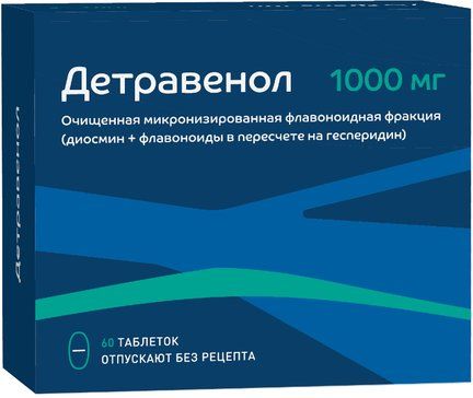 Детравенол таб п/об 1000мг 60 шт