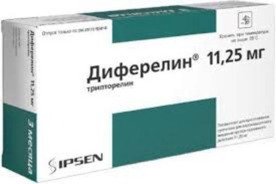 Диферелин лиофилизат для пригсусп для и/в/м/п/к пролонг 1125мг фл 1 шт с растворителем Диферелин лиофилизат для пригсусп для и/в/м/п/к пролонг 1125мг фл 1 шт с растворителем