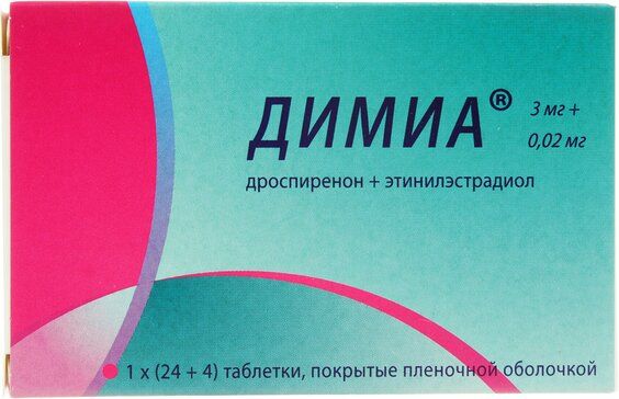 Димиа таб п/об пленочной 3мг+002мг 28 шт