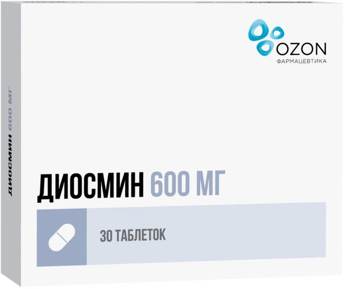 Диосмин таб п/об 600мг 30 шт озон