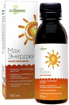 DrGreen Женьшень МАХ Энерджи сироп 150мл