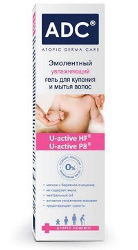 ADC гель для детей увлажняющий для купания и мытья волос эмолентный 200 мл ADC гель для детей увлажняющий для купания и мытья волос эмолентный 200 мл