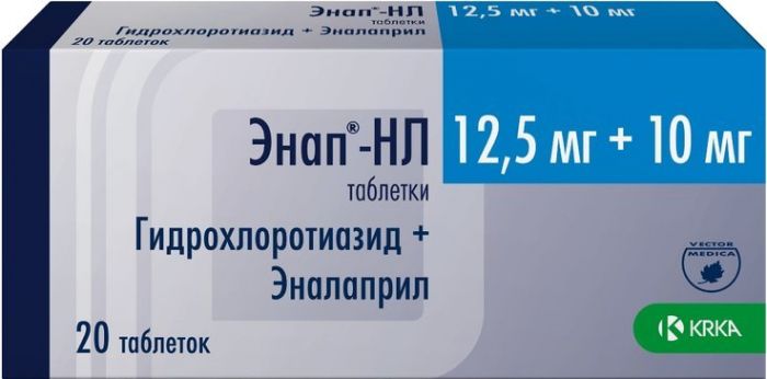 Энап-hl таб 10мг/125мг 20 шт