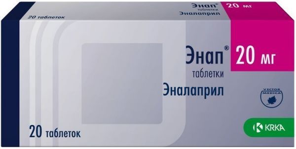 Энап таб 20мг 20 шт Энап таб 20мг 20 шт