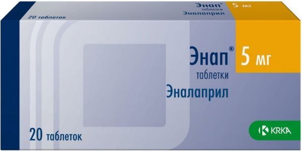 Энап таб 5мг 20 шт Энап таб 5мг 20 шт