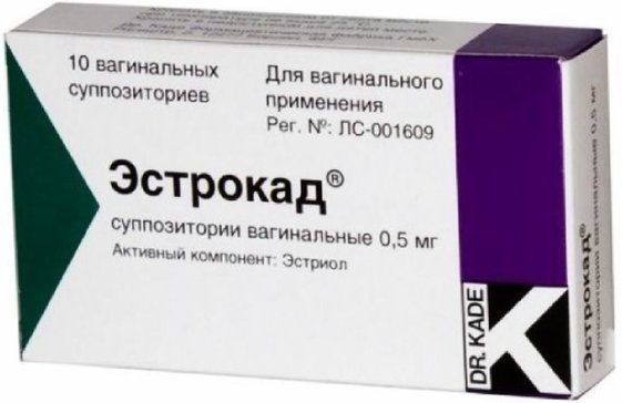 Эстрокад суппозитории вагин 05мг 10 шт Эстрокад суппозитории вагин 05мг 10 шт