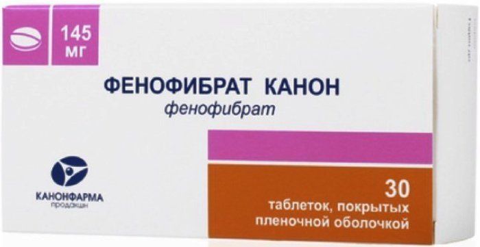 Фенофибрат канон таб п/об пленочной 145мг 30 шт