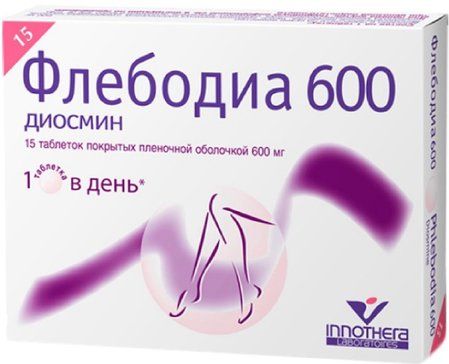 Флебодиа 600 таб 600мг 15 шт