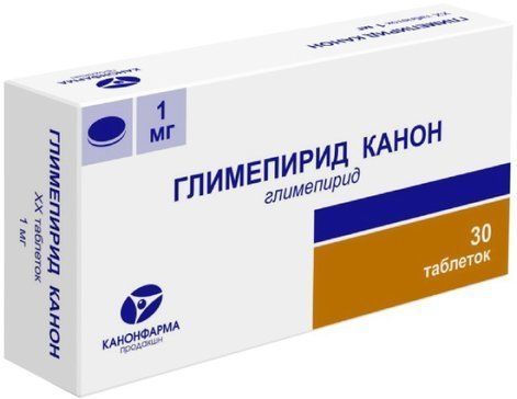 Глимепирид канон таб 1мг 30 шт