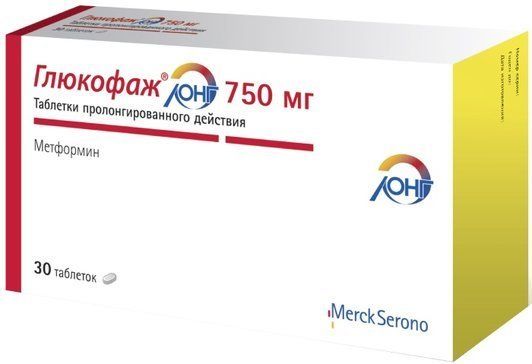 Глюкофаж лонг таб пролонг 750мг 30 шт