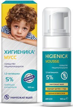 Хигиеника средство педикулицидное от вшей и гнид мусс 100мл