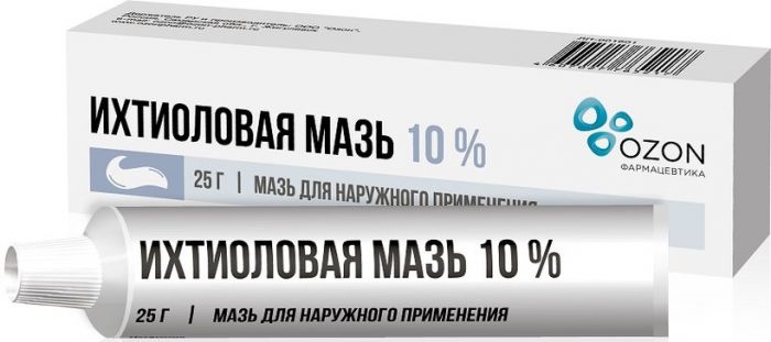 Ихтиоловая мазь 10% 25г бан