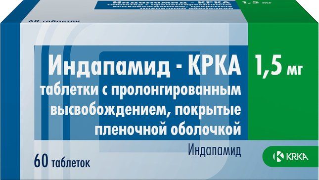 Индапамид-крка таб п/об пленочной пролонг 15мг 60 шт