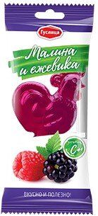 Карамель петушок с вит с леденцовая на палочке 17г малина и ежевика