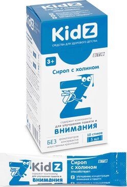 Kidz напиток детский 5мл стик 10 шт с холином Kidz напиток детский 5мл стик 10 шт с холином
