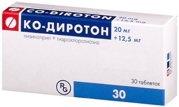 Ко-диротон таб 20мг+125мг 30 шт