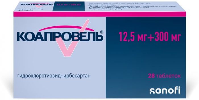 Коапровель таб п/об пленочной 300мг+125мг 28 шт