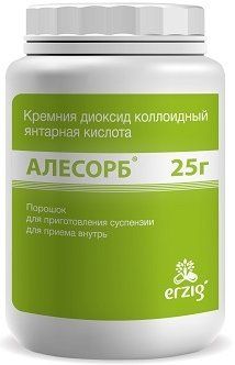 Комплекс янтарной кислоты и диоксида кремния порошок для приема внутрь 25г алесорб Комплекс янтарной кислоты и диоксида кремния порошок для приема внутрь 25г алесорб