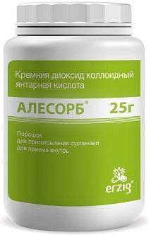 Комплекс янтарной кислоты и диоксида кремния порошок для приема внутрь 25г алесорб